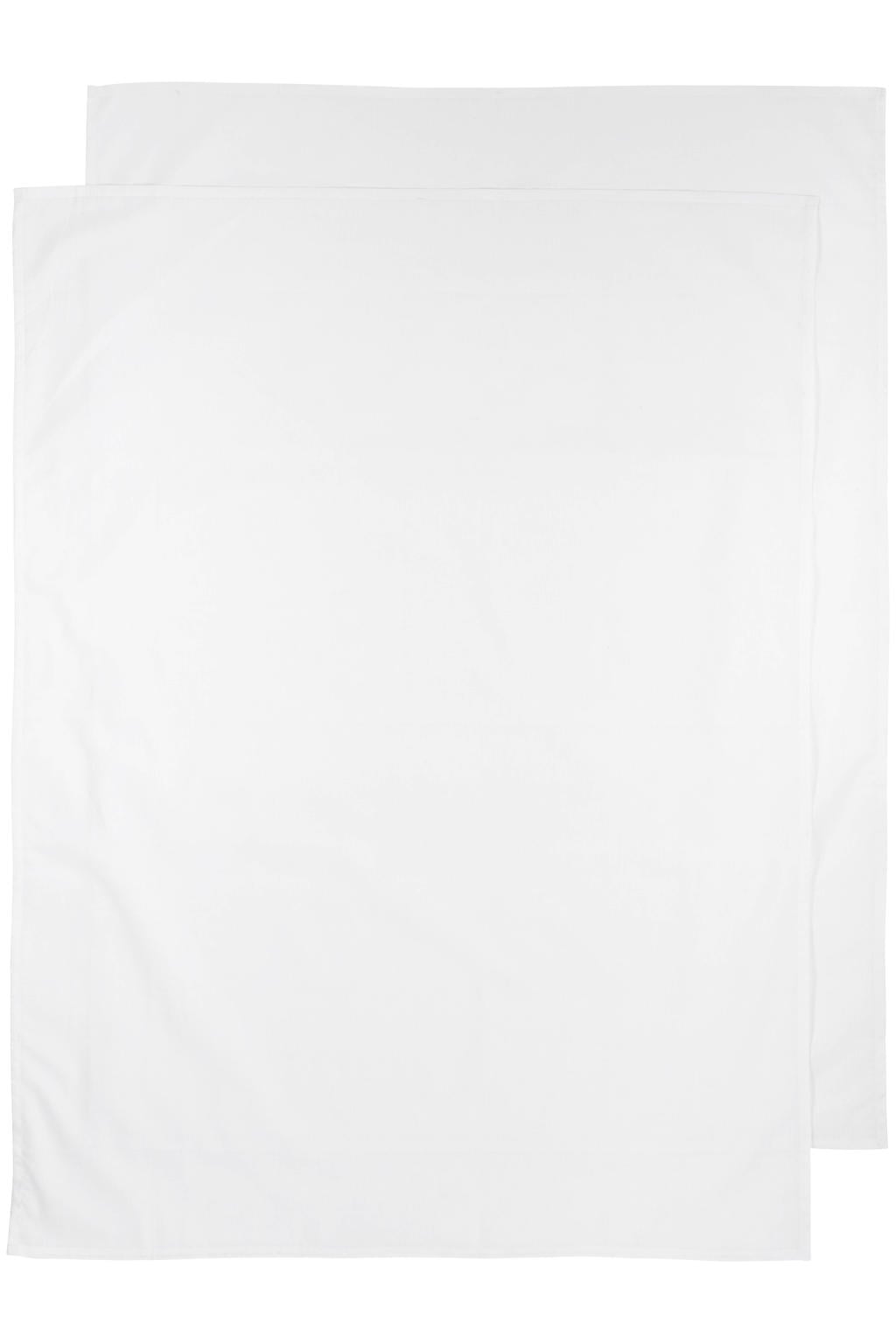Meyco baby ledikantlaken - 100x150 cm Uni wit (set van 2)
