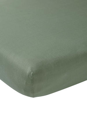 katoenen jersey hoeslaken wieg 50x90 cm forest green