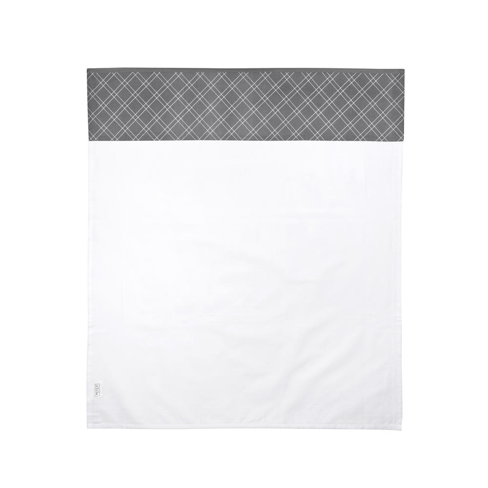 Meyco baby wieglaken Double diamond 75x100 cm grijs