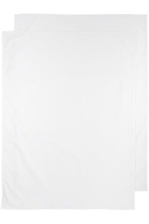 baby wieglaken - 75x100 cm Uni wit (set van 2)