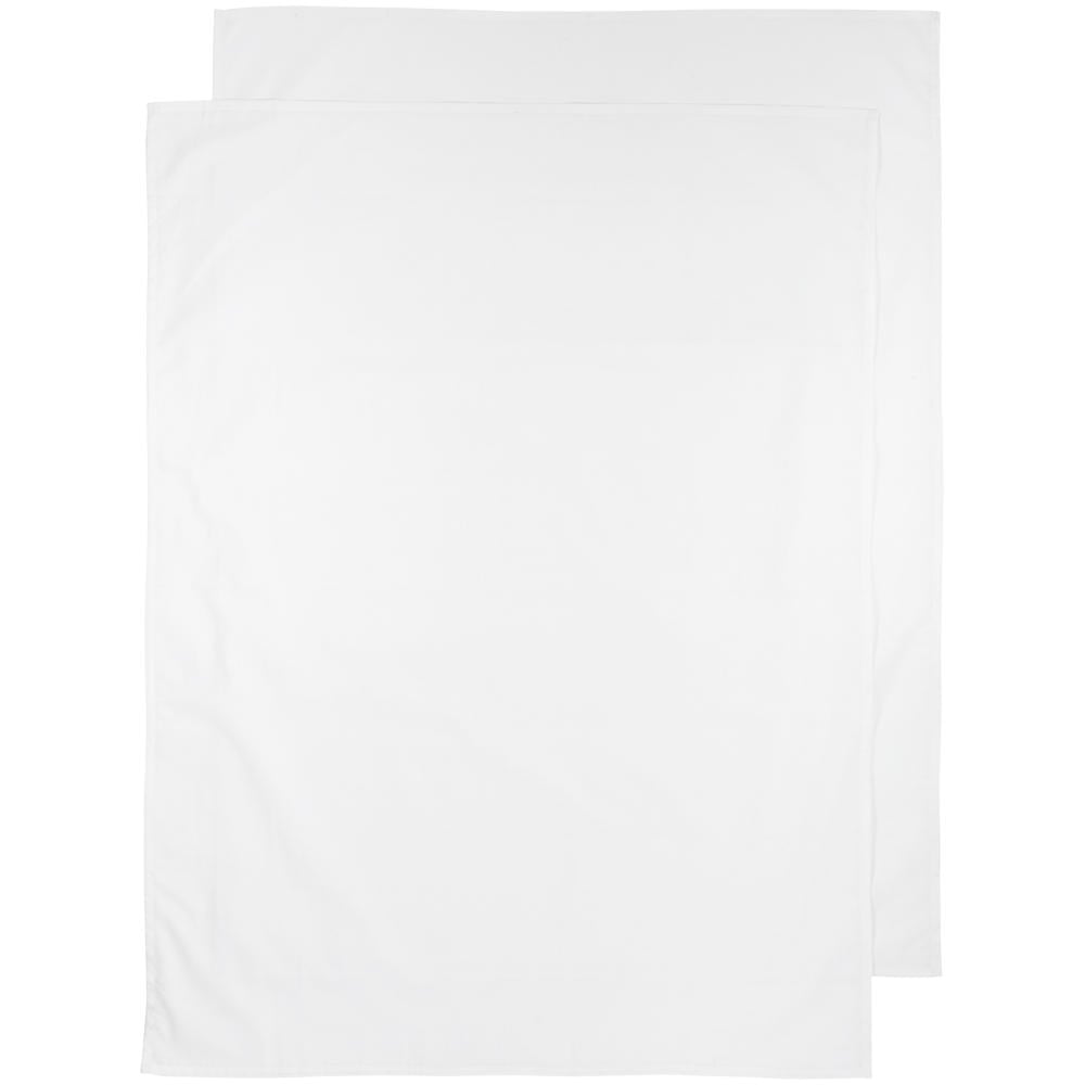 Meyco baby wieglaken - 75x100 cm Uni wit (set van 2)