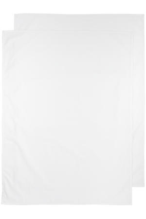 baby wieglaken - 75x100 cm Uni wit (set van 2)
