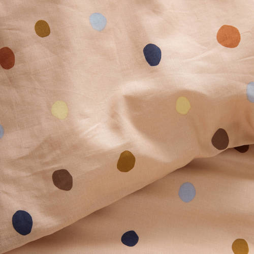 Wehkamp Home katoenen dekbedovertrek baby (100x135 cm) Roze Stip