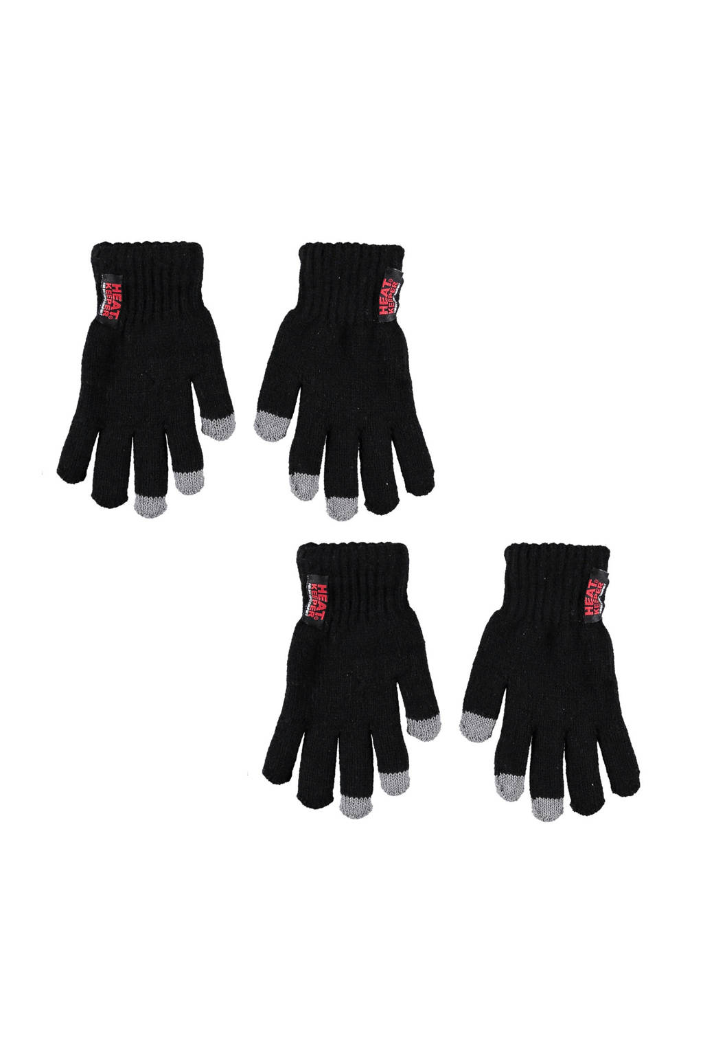 thermo handschoenen - set van 2 zwart