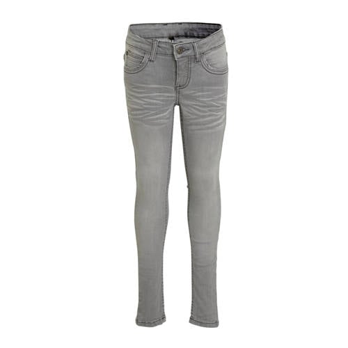 Quapi Girls skinny fit jeans Josine grijs Meisjes Polyester Effen - 104