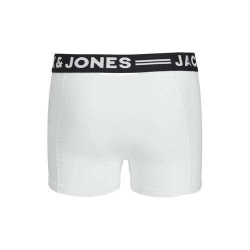 JACK & JONES JUNIOR boxershort - set van 3 zwart/wit/grijs melange Jongens Stretchkatoen