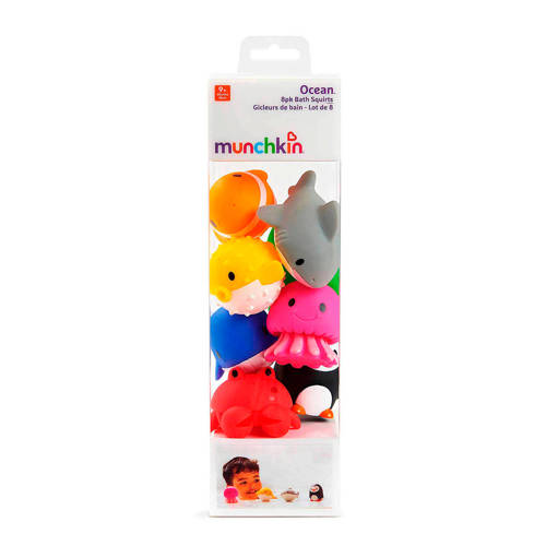 Munchkin Badspeeltjes oceaandieren (8 stuks) Badspeelgoed Blauw