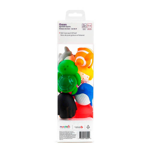 Munchkin Badspeeltjes oceaandieren (8 stuks) Badspeelgoed Blauw