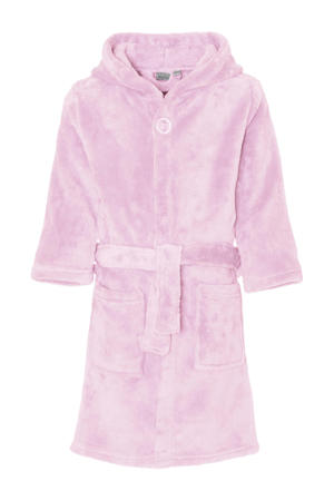 fleece badjas lichtroze