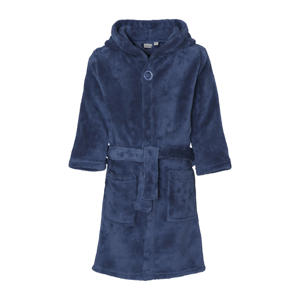 fleece badjas donkerblauw