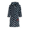 Playshoes fleece badjas Hearts met hartjes donkerblauw/wit