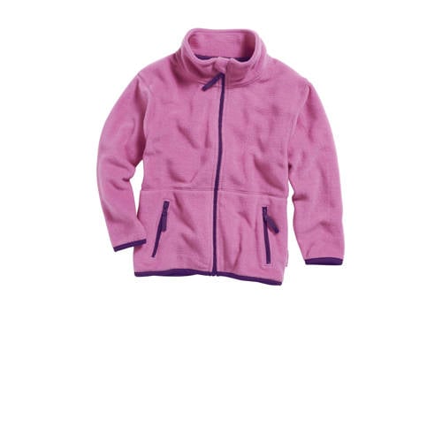 Playshoes fleece vest roze/blauw Effen - 104 | Vest van Playshoes