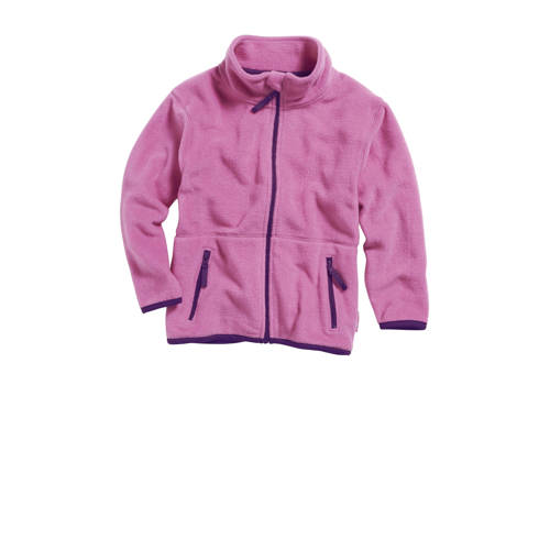 Playshoes fleece vest roze/blauw Effen - maat 104 | Vest van Playshoes afbeelding