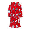 Playshoes fleece badjas Socces met voetbal dessin rood