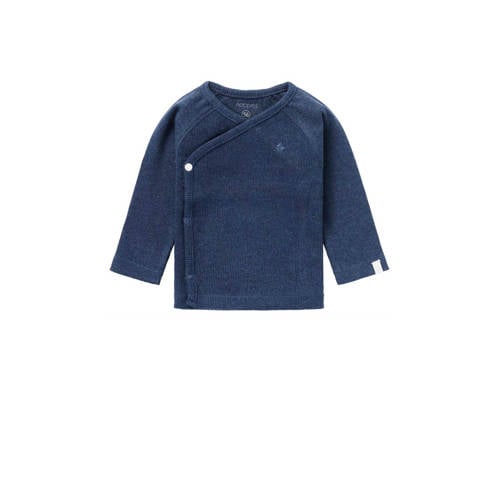 Noppies baby baby longsleeve Nanyuki met borduursels donkerblauw Jongens/Meisjes Katoen V-hals - maat 50 afbeelding
