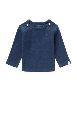baby ribgebreide longsleeve Natal met katoen donkerblauw