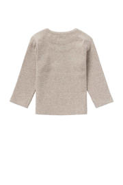 thumbnail: Noppies baby baby gemÃªleerde ribgebreide longsleeve Natal met katoen taupe melange