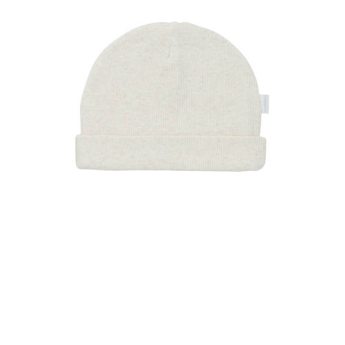 Noppies baby muts van katoen beige Effen - maat 56-62 afbeelding