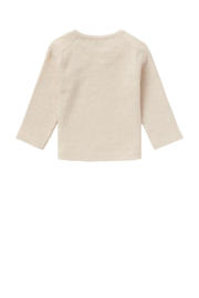 thumbnail: Noppies baby baby gemÃªleerde ribgebreide longsleeve Natal met katoen beige melange