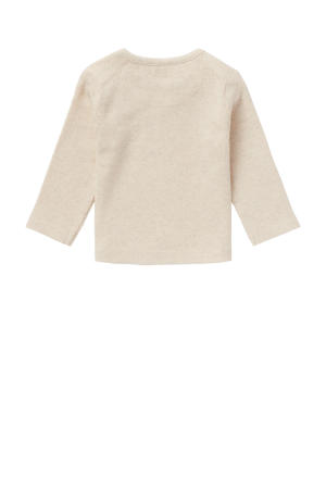 baby gemÃªleerde ribgebreide longsleeve Natal met katoen beige melange