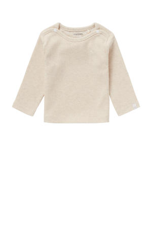 baby gemÃªleerde ribgebreide longsleeve Natal met katoen beige melange