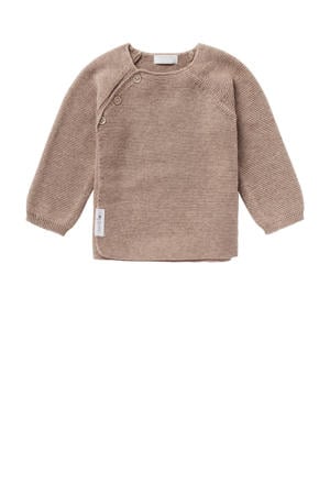 baby longsleeve Pino van katoen taupe melange