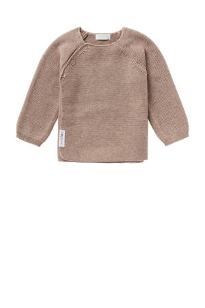 baby longsleeve Pino van katoen taupe melange