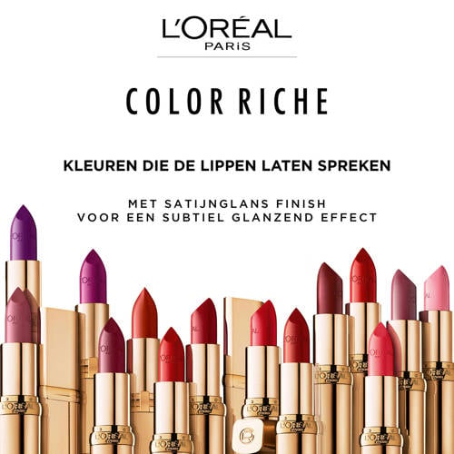 L'Oréal Paris Color Riche Satin lippenstift 230 Coral Showroom Rood
