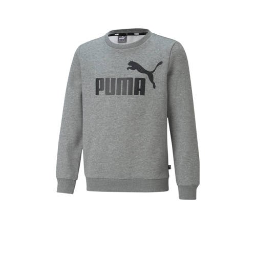 Puma sweater grijs melange Logo