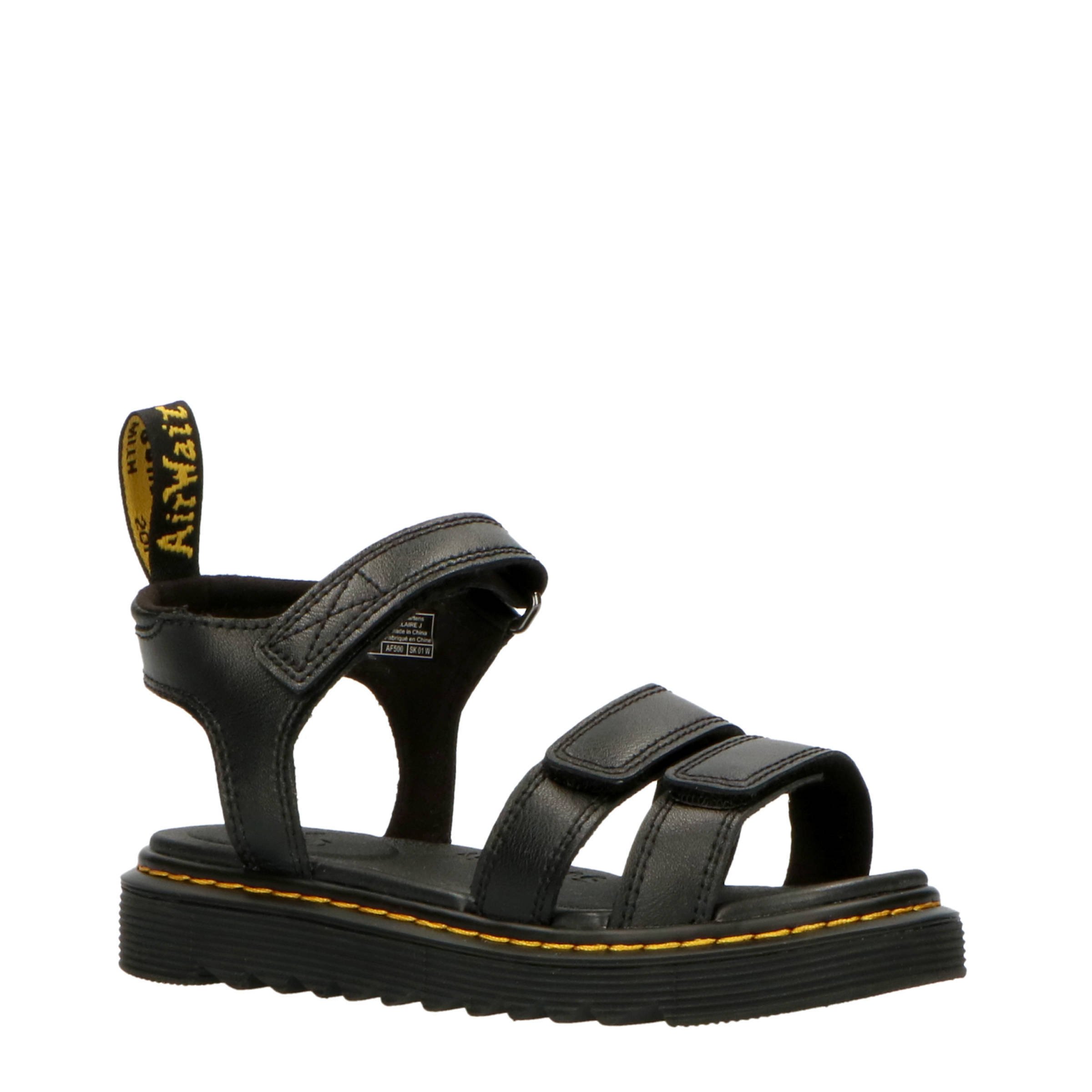 Leren sandalen zwart sale