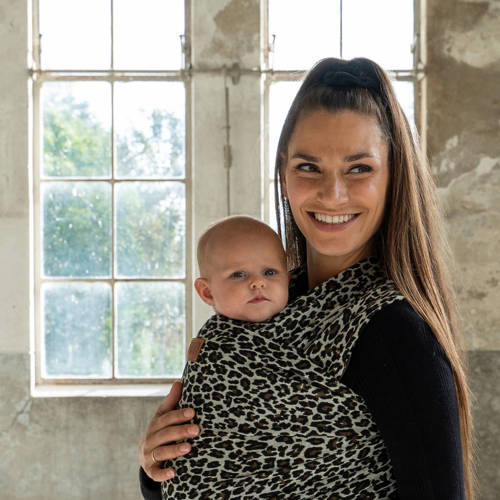 ByKay Stretchy Wrap Deluxe draagdoek Leopard Bruin