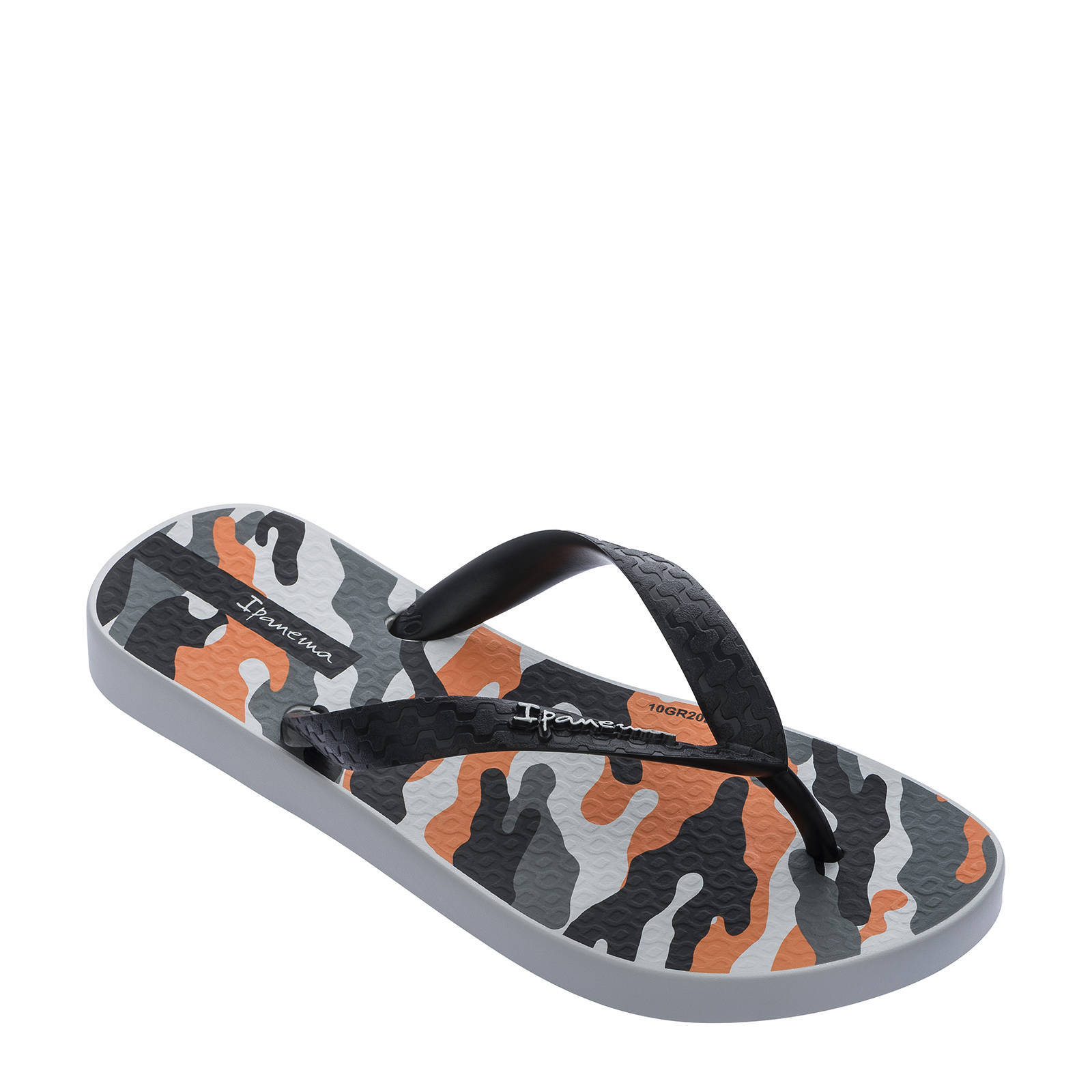 Ipanema Classic Kids teenslippers met printopdruk grijs zwart oranje kleertjes