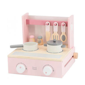 houten Kookfornuis met accessoires roze
