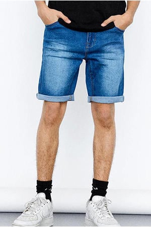 short NLMSHAUN met katoen stonewashed