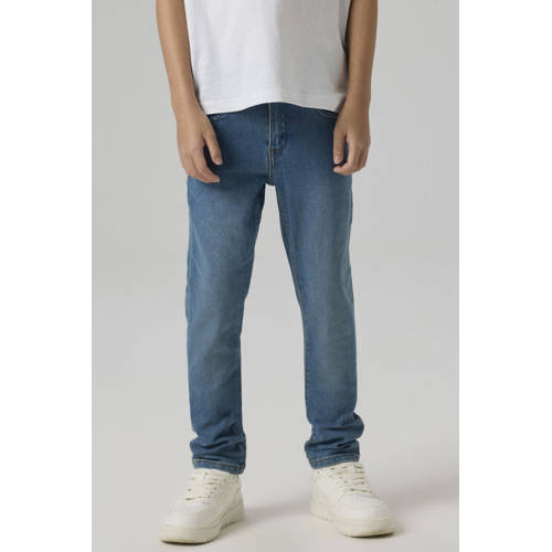 NAME IT KIDS slim fit jeans NKMSILAS medium blue denim Blauw Jongens Stretchkatoen - maat 110 afbeelding