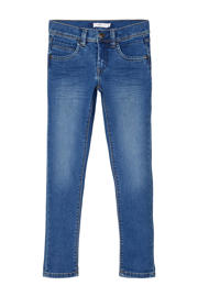 thumbnail: Donkerblauwe jongens NAME IT KIDS slim fit jeans van denim met regular waist