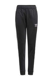 thumbnail: Zwart en witte jongens en meisjes adidas Originals Superstar regular fit joggingbroek van polyester met elastische tailleband met koord en logo dessin
