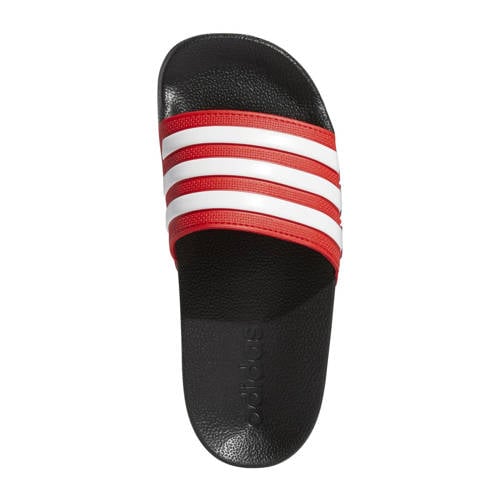 adidas Sportswear Adilette Shower badslippers zwart/wit/rood Jongens/Meisjes Rubber