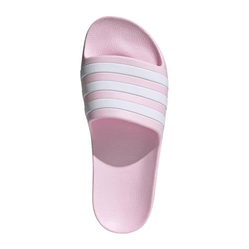 adidas Sportswear Adilette Aqua badslippers roze/wit Jongens/Meisjes Rubber