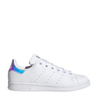 thumbnail: Wit, zilver en metallickleurige meisjes adidas Originals Stan Smith sneakers van geryclycled polyester/voering: mesh/voetbed: eva met veters en effen