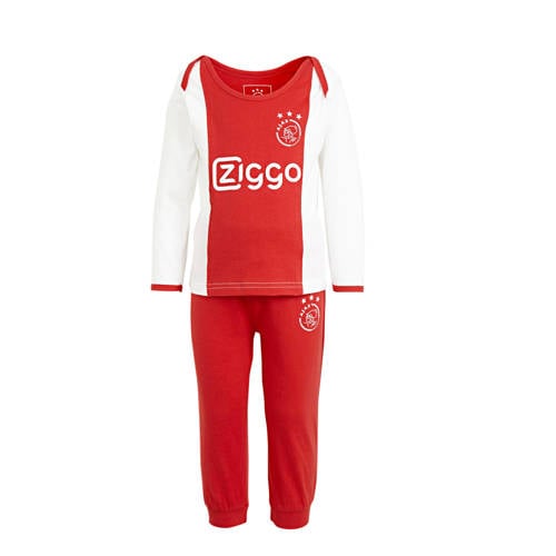 Ajax baby pyjama rood/wit Jongens Katoen Ronde hals Logo