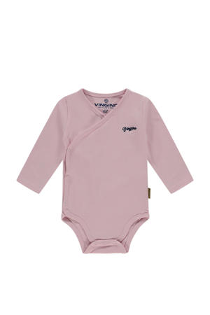 baby overslag romper Pia roze