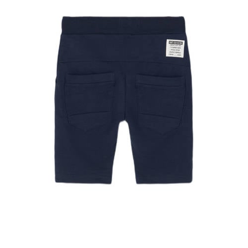 NAME IT KIDS slim fit sweatshort Honk met katoen donkerblauw Effen