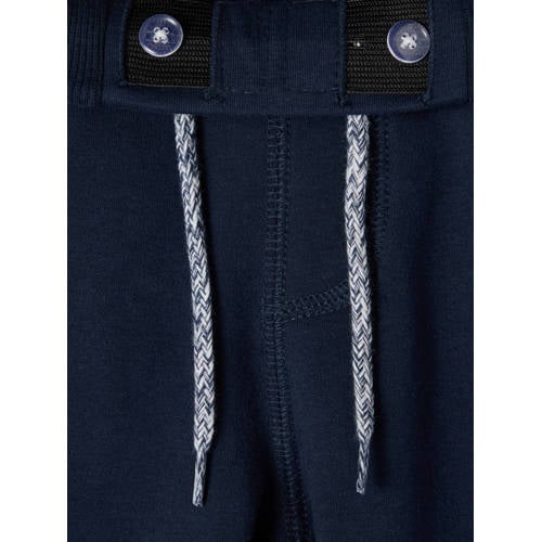 NAME IT KIDS slim fit sweatshort Honk met katoen donkerblauw Effen