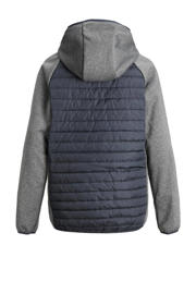 thumbnail: JACK & JONES JUNIOR gewatteerde tussenjas JJEMULTI grijs melange/donkerblauw/oranje