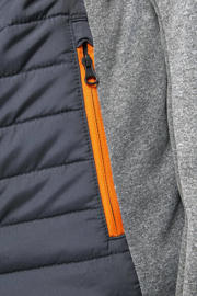 thumbnail: JACK & JONES JUNIOR gewatteerde tussenjas JJEMULTI grijs melange/donkerblauw/oranje