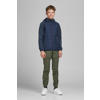 JACK & JONES JUNIOR gewatteerde tussenjas JJEMULTI donkerblauw/donkerrood