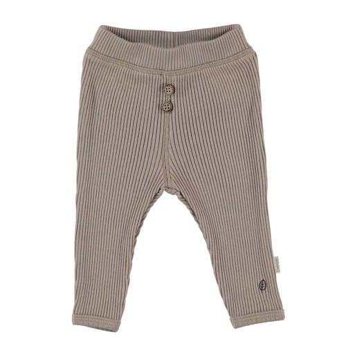 BESS baby regular fit broek taupe Bruin Jongens/Meisjes Stretchkatoen Effen - maat 50 afbeelding