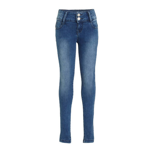 Cars high waist skinny jeans Amazing dark used Blauw Meisjes Stretchdenim - 104