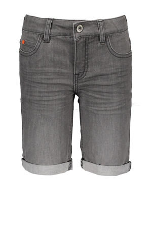 slim fit jeans bermuda grijs stonewashed